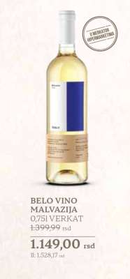 BELO VINO MALVAZIJA 0,75l VERKAT
