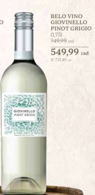 BELO VINO GIOVINELLO PINOT GRIGIO