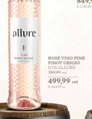 ROSE VINO PINK PINOT GRIGIO 0,751 ALLURE