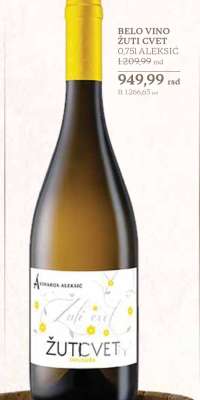 BELO VINO ŽUTI CVET 0,75l ALEKSIĆ
