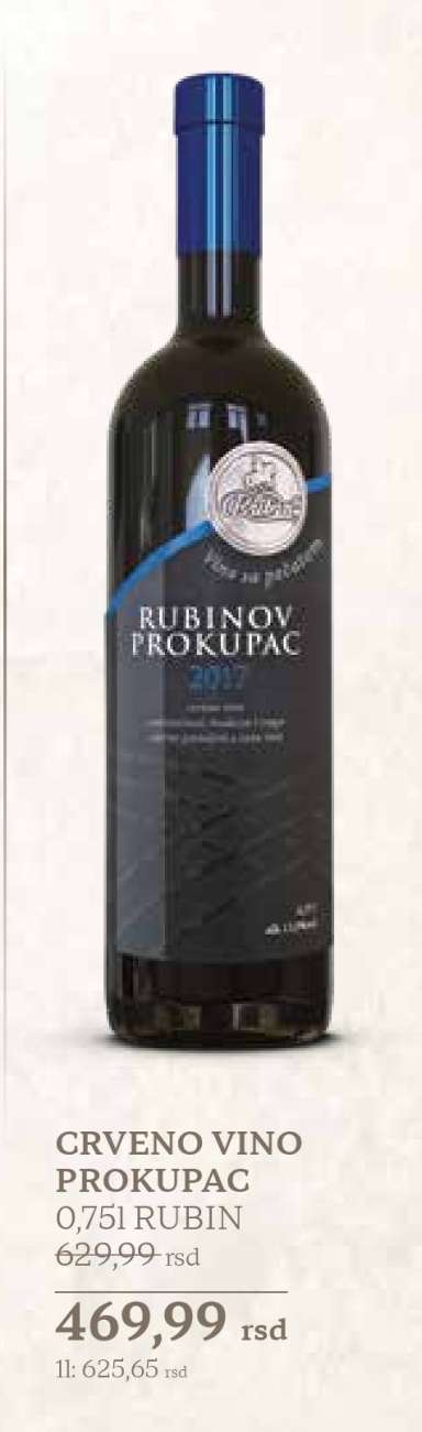 CRVENO VINO PROKUPAC 0,75l RUBIN
