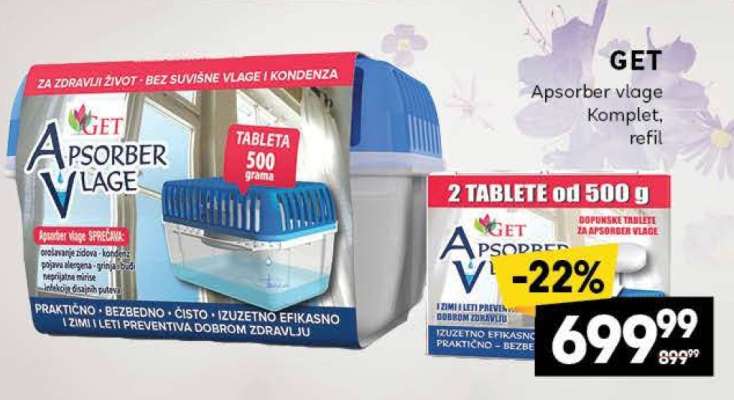 GET Apsorber vlage Komplet, refil