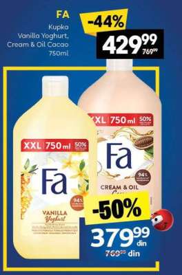 FA Kupka Vanilla Yoghurt, Cream & Oil Cacao 750ml