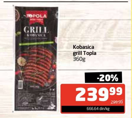 Kobasica grill Topla 360g