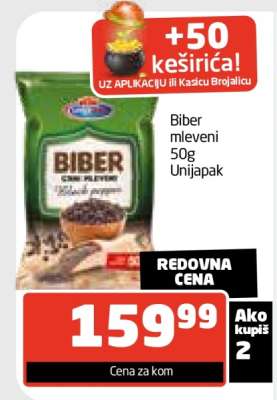 Biber mleveni 50g Unijapak