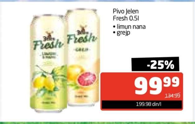 Pivo Jelen Fresh 0.5l