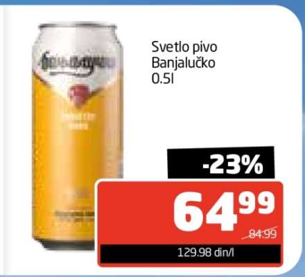 Svetlo pivo Banjalučko 0.5l
