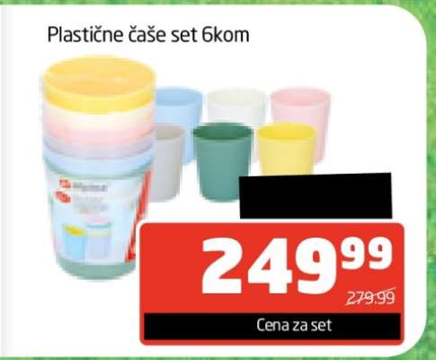 Plastične čaše set 6kom
