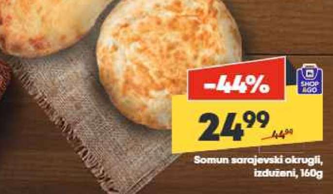 Somun sarajevski okrugli izduženi 160g