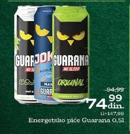 Energetsko piće Guarana 0,5l