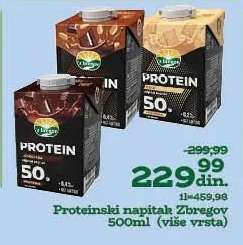 Proteinski napitak Zbregov 500ml (više vrsta)