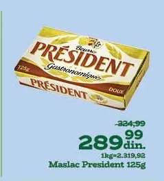 Maslac President 125g
