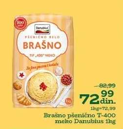 Brašno pšenično T-400 meko Danubius 1kg