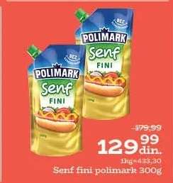 Senf fini Polimark, 300g