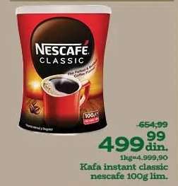 Kafa instant classic nescafe 100g lim.