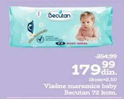 Vlažne maramice baby Becutan 72 kom.