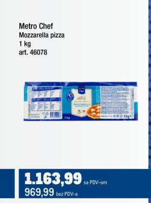 Metro Chef Mozzarella pizza