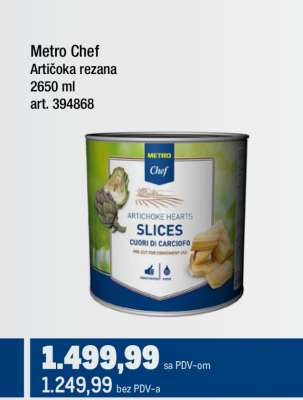 Metro Chef Artičoka rezana