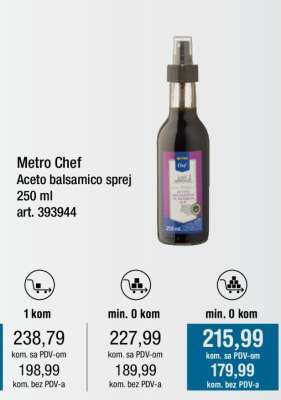 Metro Chef Aceto balsamico sprej 250 ml