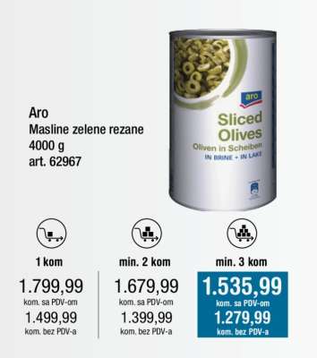 Aro Sliced Olives