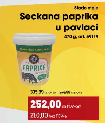 Seckana paprika u pavlaci
