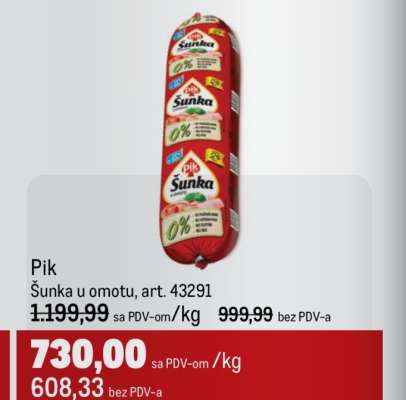 Pik Šunka u omotu art. 43291