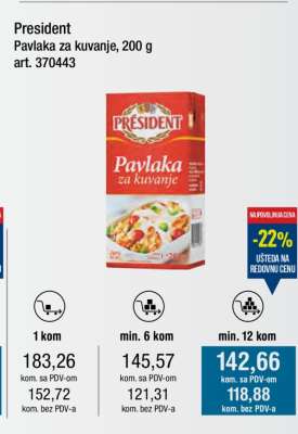 President Pavlaka za kuvanje, 200 g