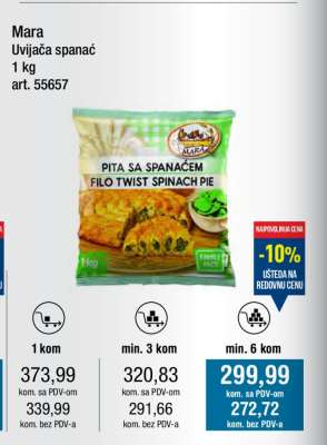 Mara Uvijača spanać 1 kg