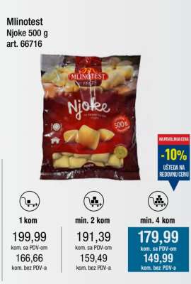 Mlinotest Njoke 500 g