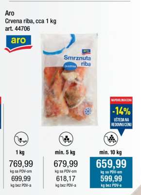 Aro Crvena riba, cca 1 kg