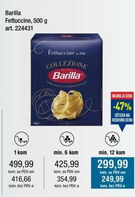 Barilla Fettuccine, 500 g