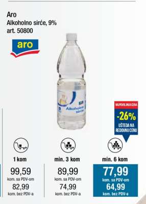Aro Alkoholno sirće, 9%