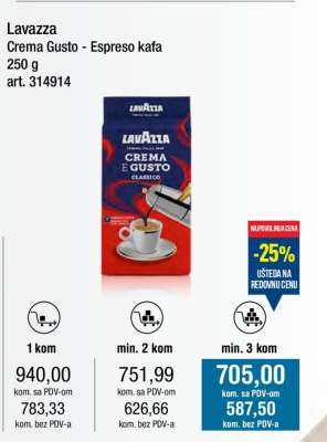 Lavazza Crema Gusto - Espresso kafa