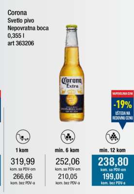 Corona Světlo pivo