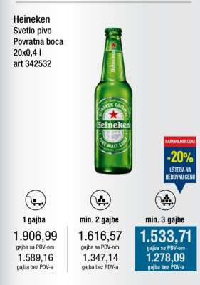 heineken svetlo pivo
