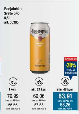Banjalučko Svetlo pivo 0,5 l