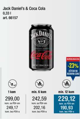 Jack Daniel’s & Coca Cola 0,33 l