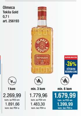 Olmeca Tekila Gold 0,7 l