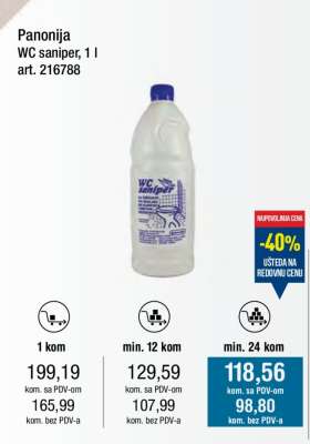 Panonija WC saniper, 1 l
