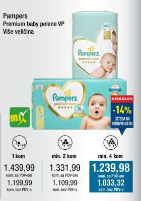 Pampers Premium baby pelene VP