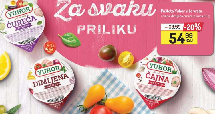 Pašteta Yuhor više vrsta