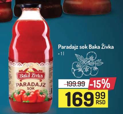 Paradajz sok Baka Živka