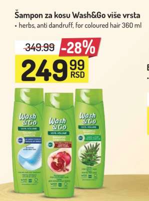 Šampon za kosu Wash&Go više vrsta