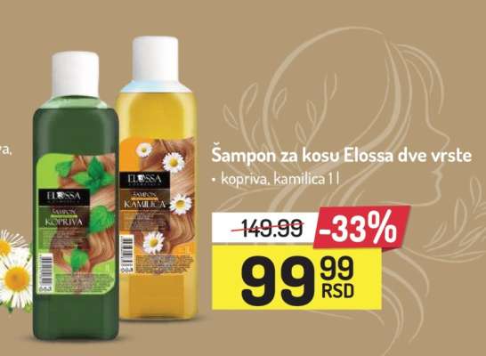 Šampon za kosu Elossa dve vrste