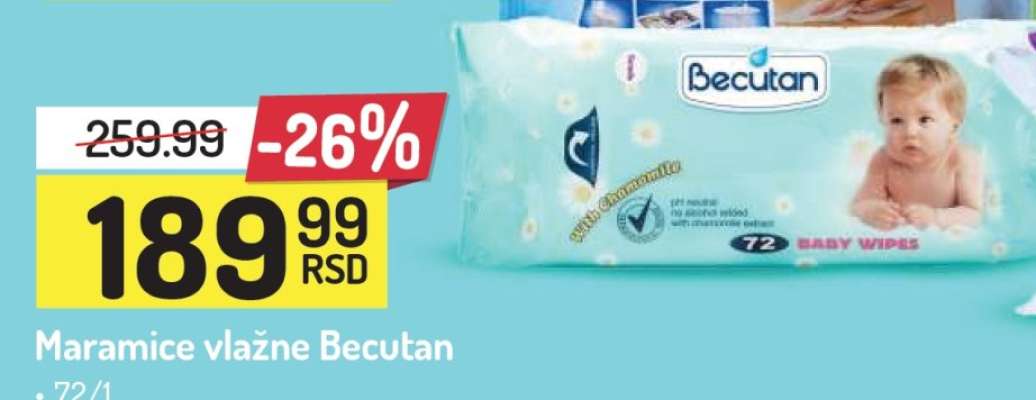 Maramice vlažne Becutan