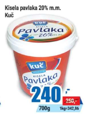 Kisela pavlaka 20% m.m. Kuč