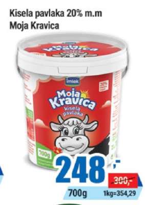Kisela pavlaka 20% m.m. Moja Kravica