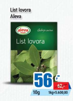 List lovora Aleva