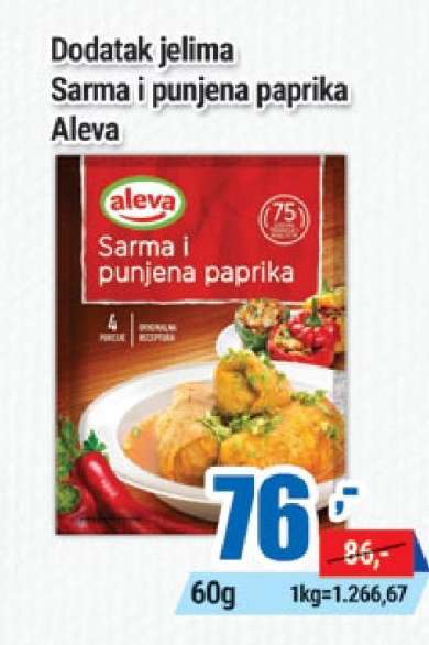 Dodatak jelima Sarma i punjena paprika Aleva