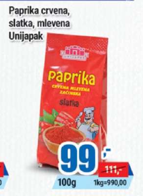 Paprika crvena, slatka, mlevena Unijapak